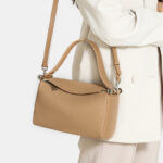 Women's Minimalist Leather Pillow-Shaped Crossbody Shoulder Bag