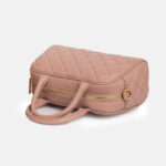 Women's Minimalist Leather Quilted Boston Handbag