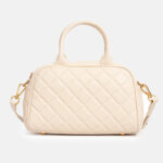 Women's Minimalist Leather Quilted Boston Handbag