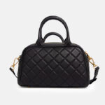 Women's Minimalist Leather Quilted Boston Handbag