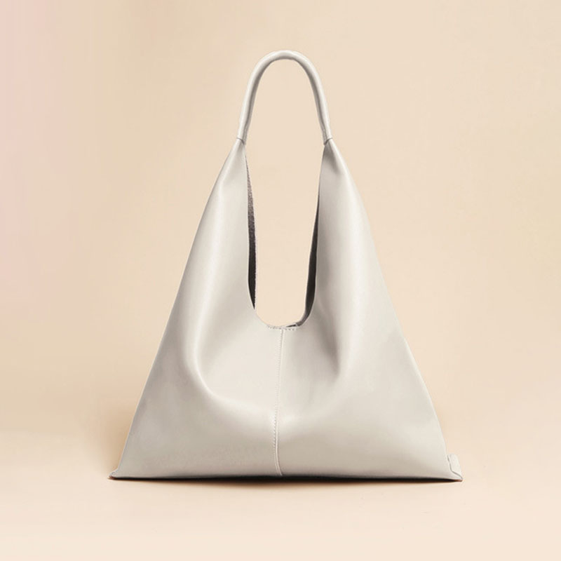 Women's Minimalist Leather Single Shoulder Hobo Bag