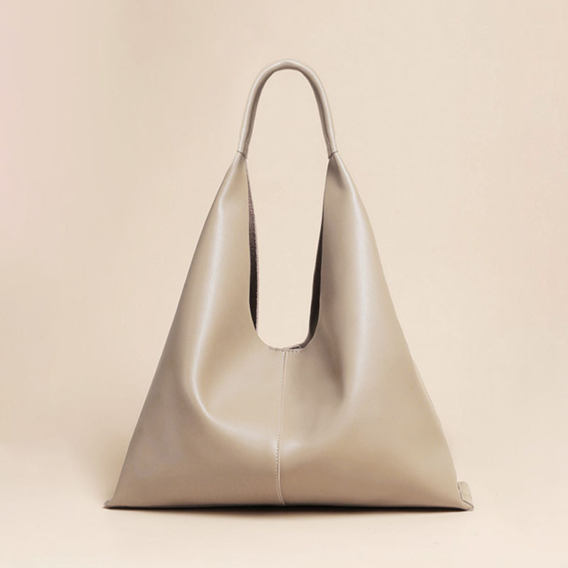 Women's Minimalist Leather Single Shoulder Hobo Bag