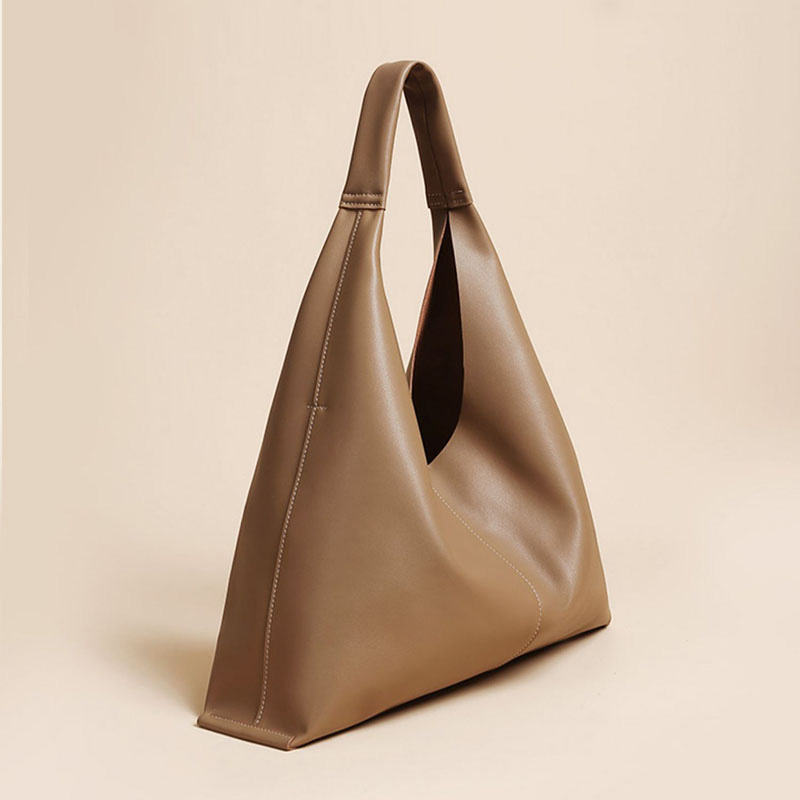 Women's Minimalist Leather Single Shoulder Hobo Bag