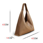 Women's Minimalist Leather Single Shoulder Hobo Bag