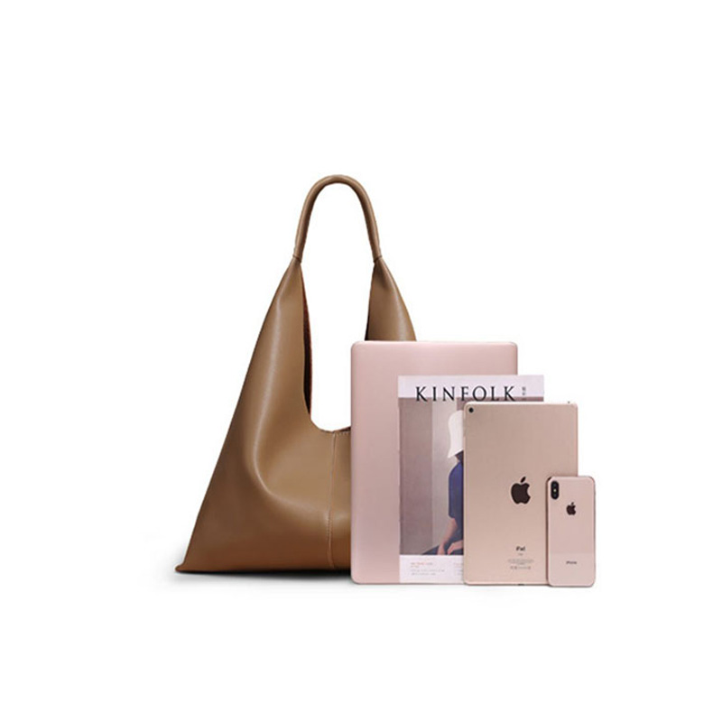 Women's Minimalist Leather Single Shoulder Hobo Bag