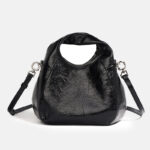 Women's Vintage Genuine Leather Pleated Bucket Bag