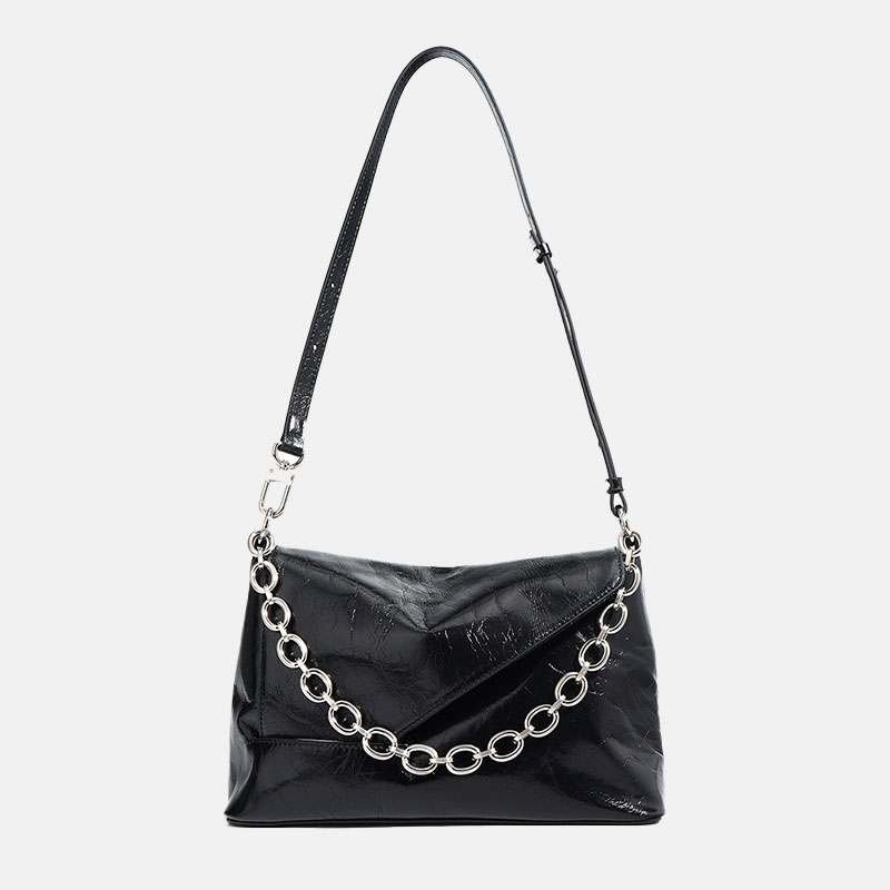 Sac baguette en cuir vintage pour femmes