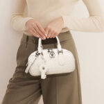 Women's Woven Leather Minimalist Top Handle Bag