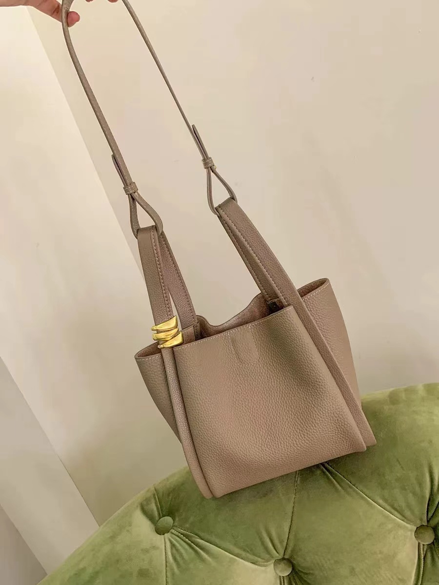 Damen Echtleder Crossbody Bucket Bag photo review