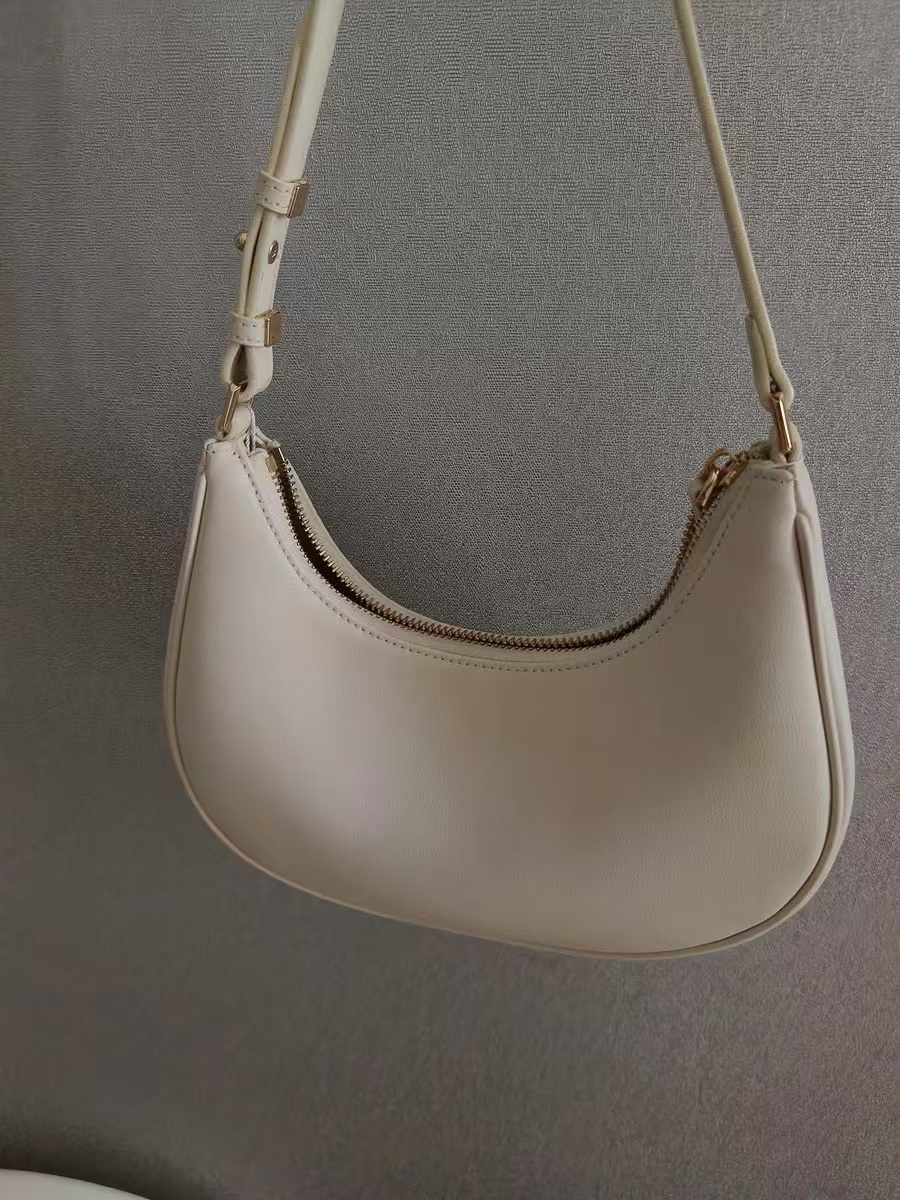 Women's Minimal Hobo Genuine Leather Baguette Bags photo review