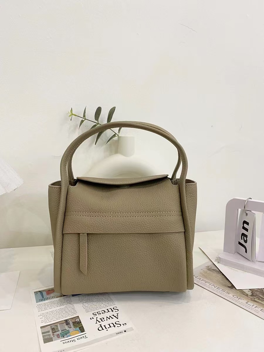 Women's Mini Genuine Leather Minimalist Crossbody Bucket Bag photo review