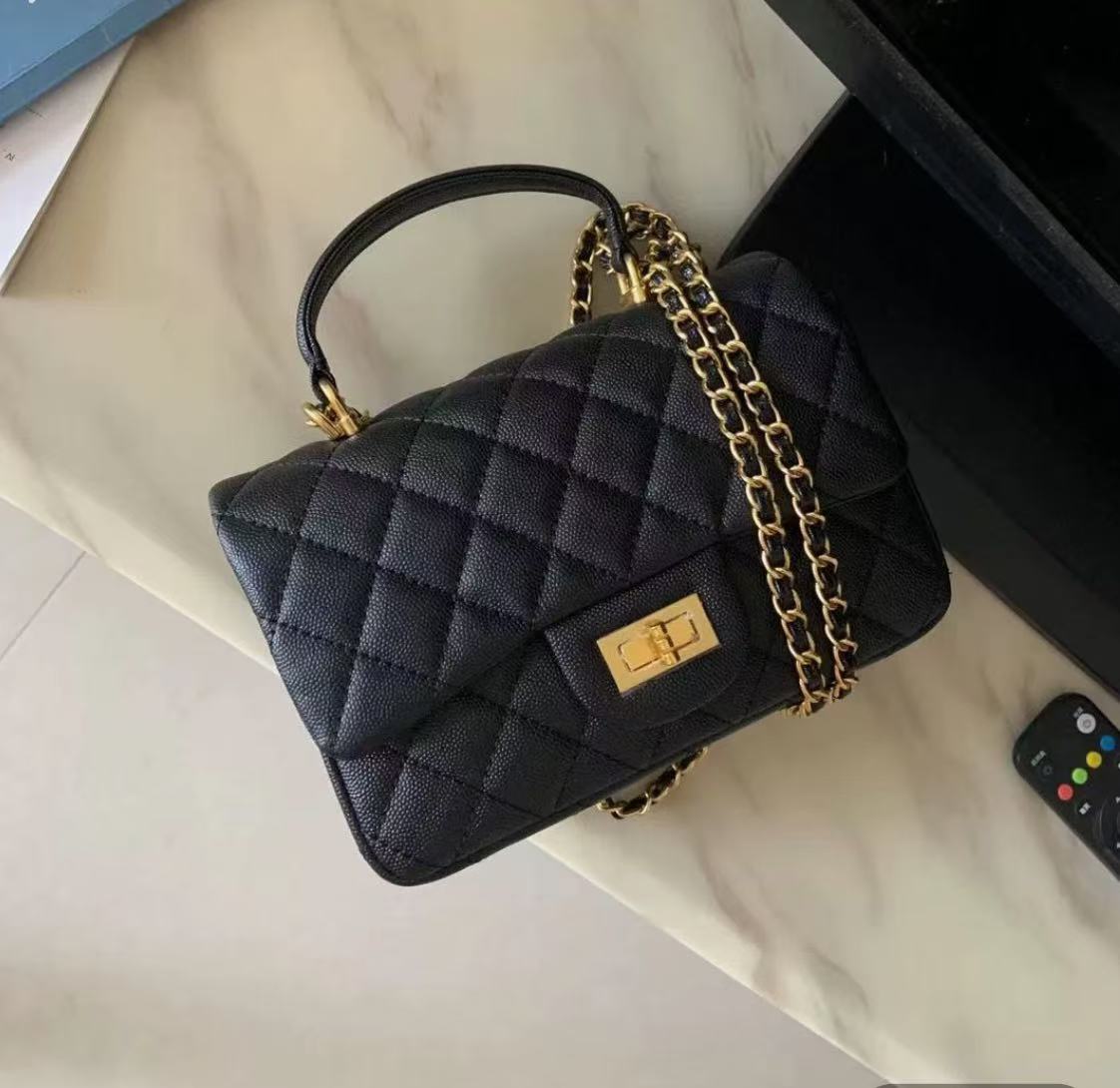 Quilted top handle bag sale