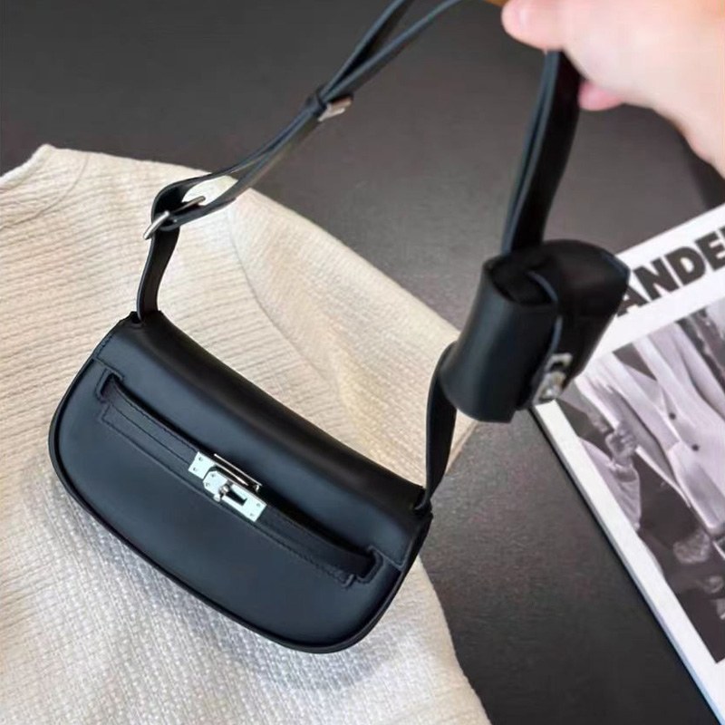 Sacoche en cuir véritable pour femmes avec fermeture à clé