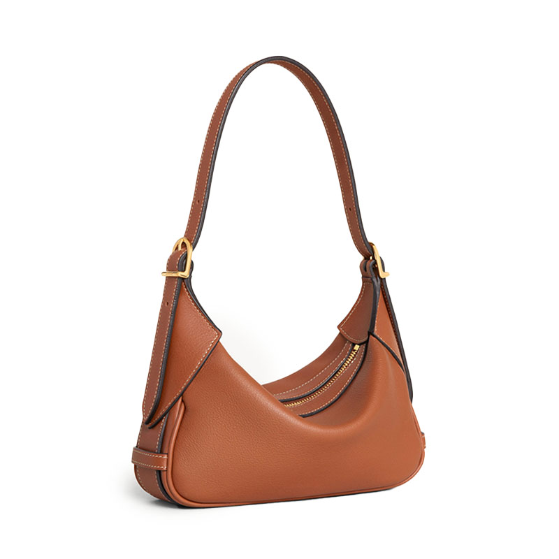 Women's Genuine Leather Dumpling-Shaped Shoulder Bag