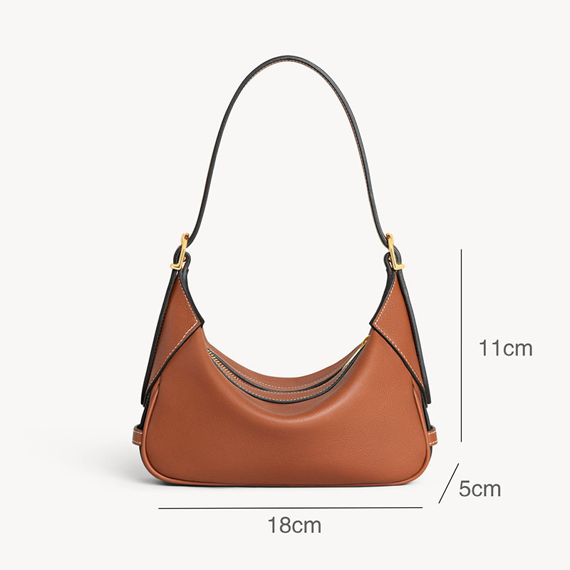 Women's Genuine Leather Dumpling-Shaped Shoulder Bag