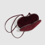 Women's Mini Suede Leather Genuine Heart-Shaped Crossbody Bag