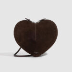 Women's Mini Suede Leather Genuine Heart-Shaped Crossbody Bag