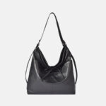 Women's Minimalist Genuine Leather Hobo Tote Bag