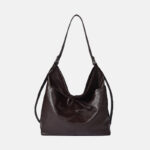 Women's Minimalist Genuine Leather Hobo Tote Bag