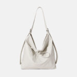 Women's Minimalist Genuine Leather Hobo Tote Bag