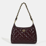 Women's Quilted Genuine Leather Chain Tote Bag