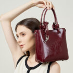 Women's Vintage Genuine Leather Crackle Bucket Bag