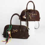 Women's Vintage Leather Shell-Shaped Handbag