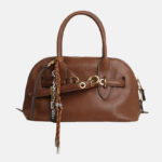 Women's Vintage Leather Shell-Shaped Handbag