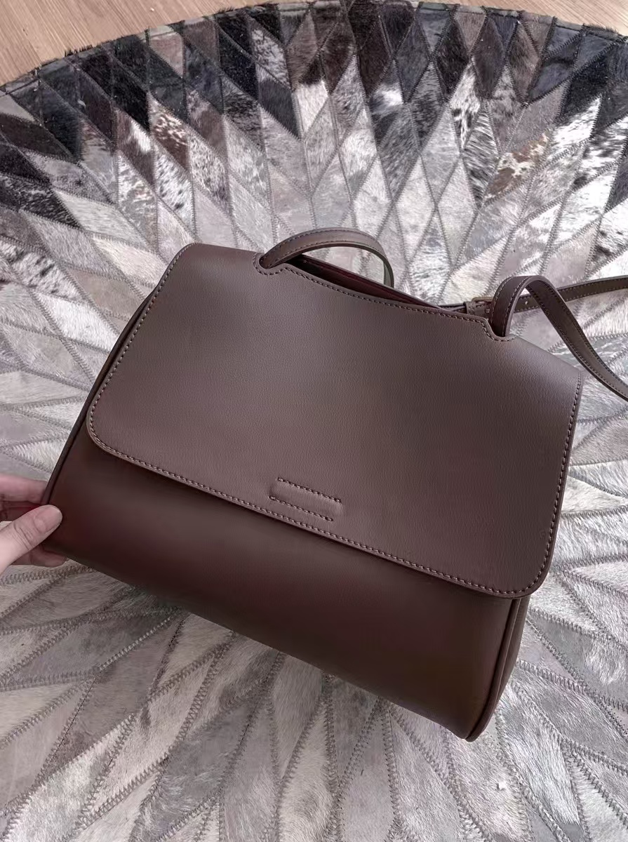 Damen Vintage Echtes Leder Crossbody Umhängetasche photo review