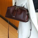 Women's Caramel Brown Vintage Genuine Leather Crossbody Handbag