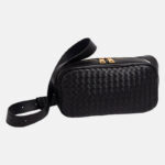 Sac à bandoulière en cuir véritable tissé en forme d'oreiller pour femmes