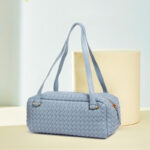 Women's Minimalist Woven Genuine Leather Shoulder Bag