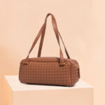 Women's Minimalist Woven Genuine Leather Shoulder Bag