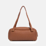 Women's Minimalist Woven Genuine Leather Shoulder Bag