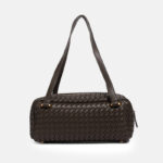 Women's Minimalist Woven Genuine Leather Shoulder Bag