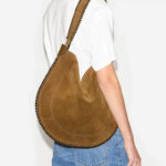 Damen Wildleder Echtes Leder Minimalistische Schulter Hobo Tasche