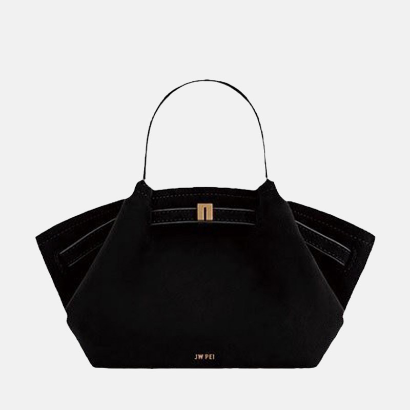 Grand sac fourre-tout en cuir daim en forme de boulette pour femmes