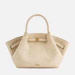 Grand sac fourre-tout en cuir daim en forme de boulette pour femmes