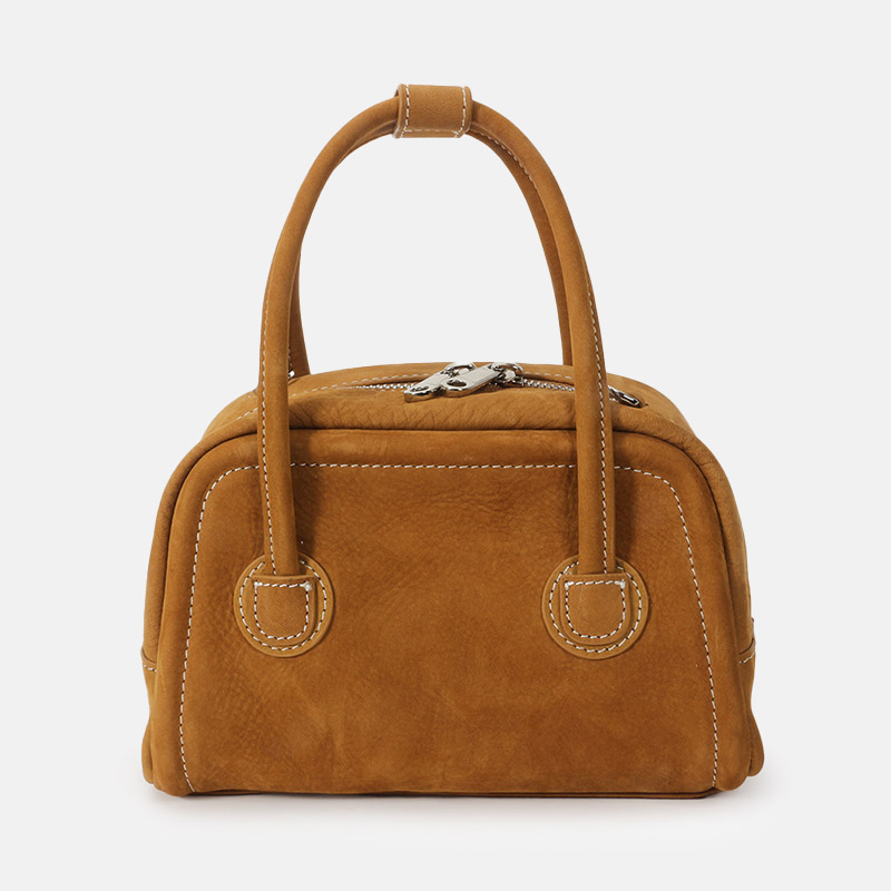 Sac à main Vintage en daim et cuir avec fermeture éclair