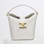 Sac à main vintage en cuir véritable Triomphe à fermoir pour femmes