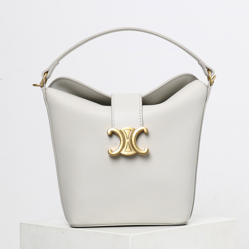 Sac à main vintage en cuir véritable Triomphe à fermoir pour femmes
