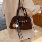 Women's Vintage Suede Genuine Leather Drawstring Handbag