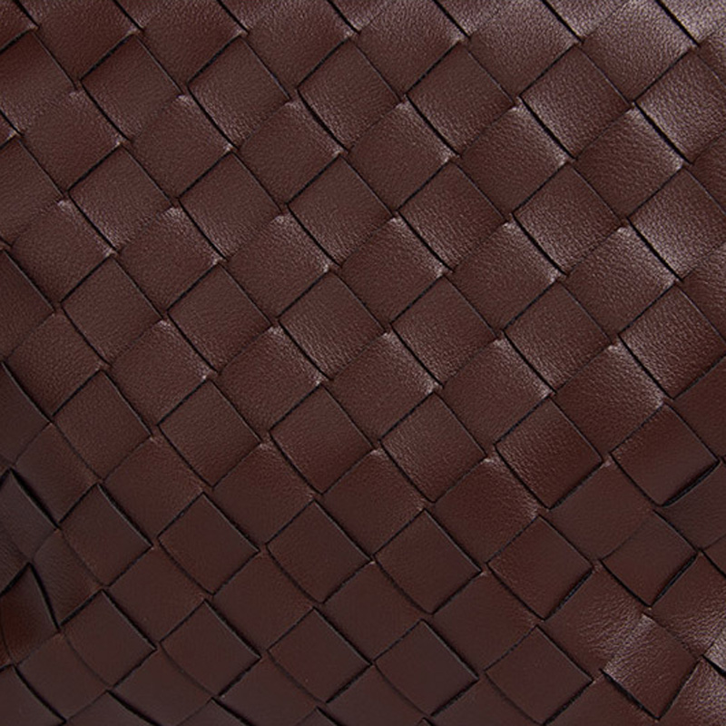 Sac hobo à bandoulière en cuir véritable tressé pour femmes