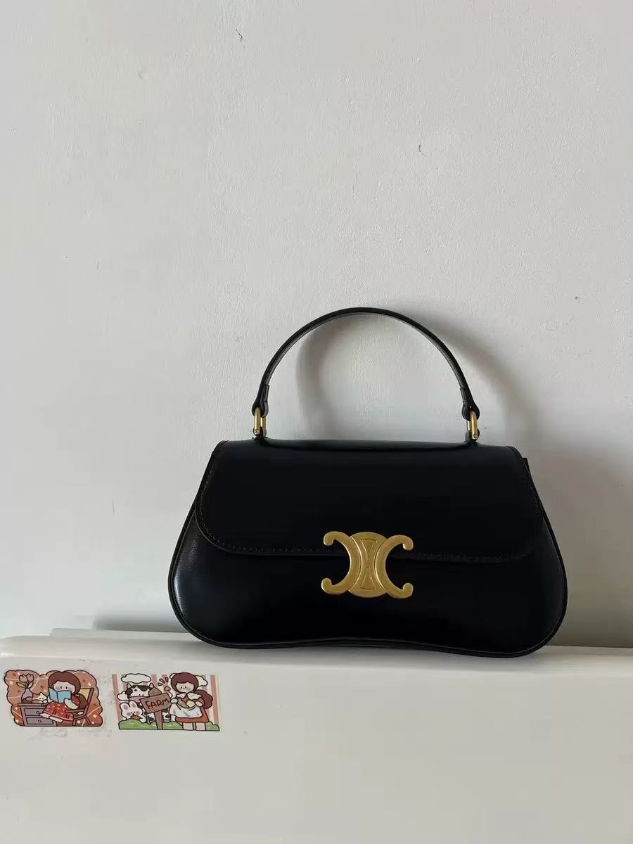 Women's Vintage Leather Triomphe Clasp Top Handle Crossbody Bag photo review