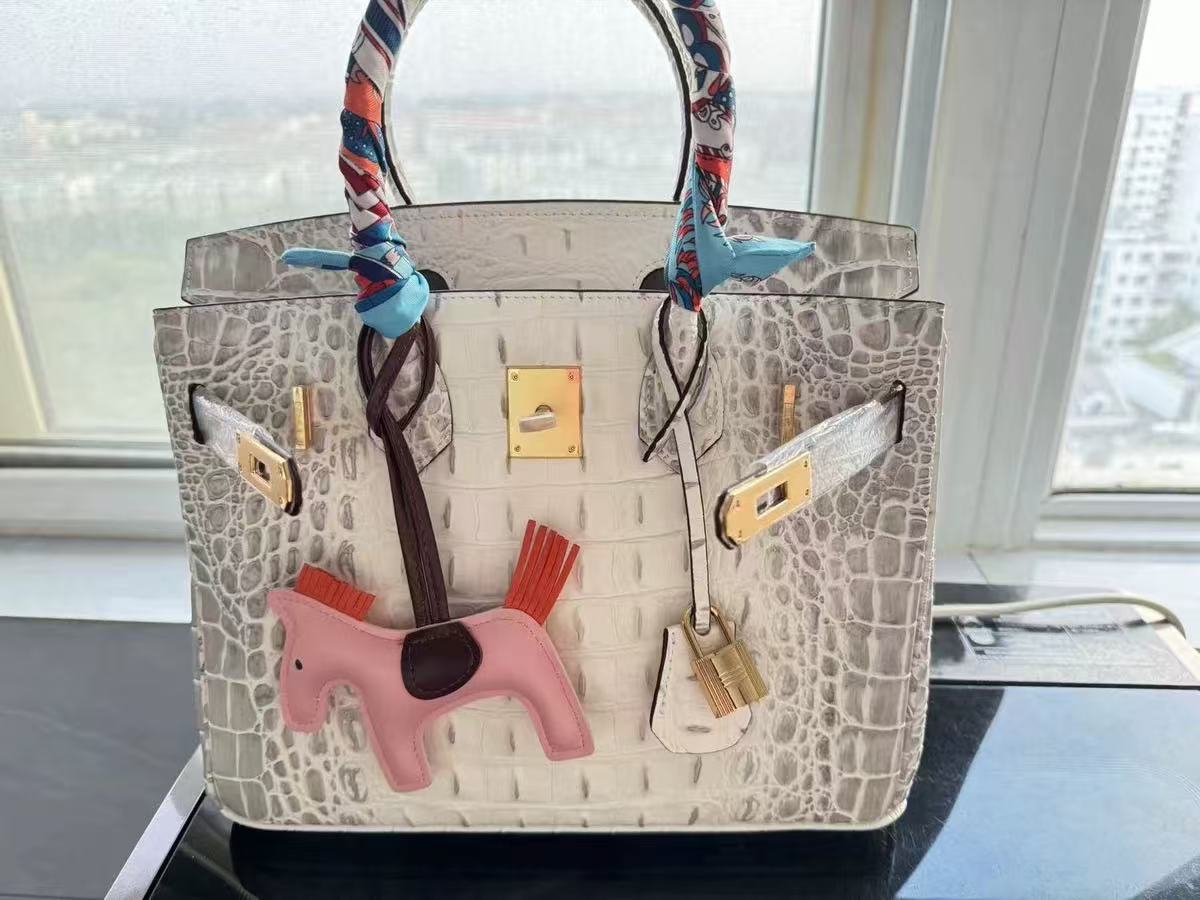 Women's Alligator Print Top Handle Bags in Split Leather photo review