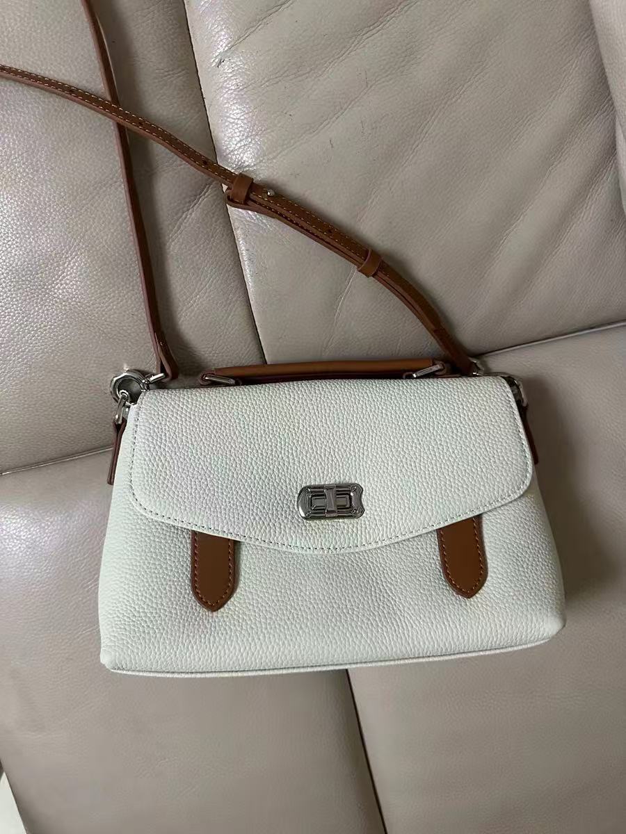 Women's Genuine Leather Minimalist Lock-Clasp Handle Crossbody bag photo review