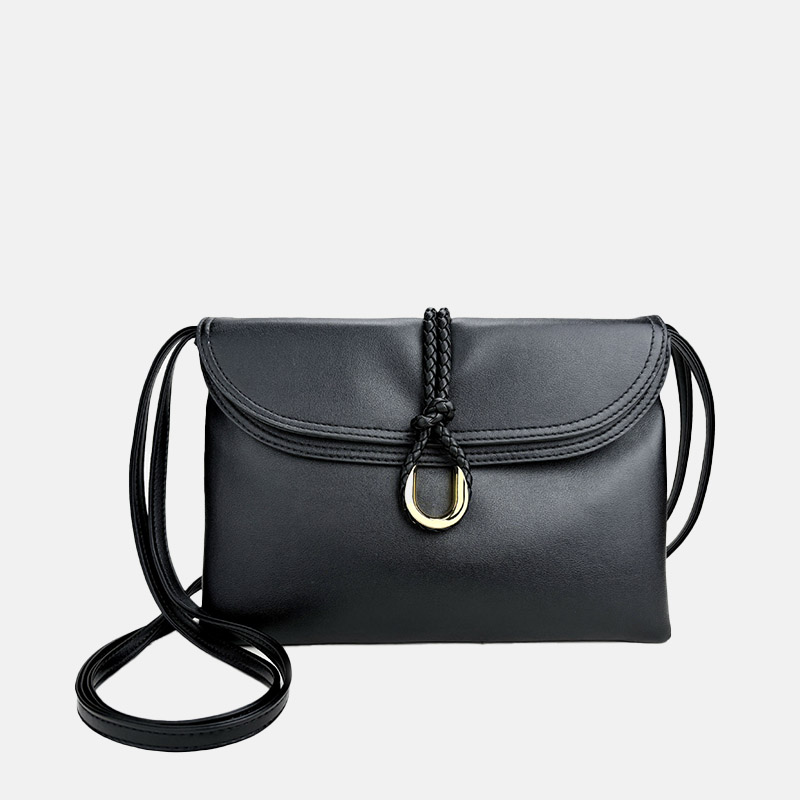 Sac messager en cuir véritable avec fente pour cartes et serrure pour le corps