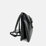 Sac messager en cuir véritable avec fente pour cartes et serrure pour le corps