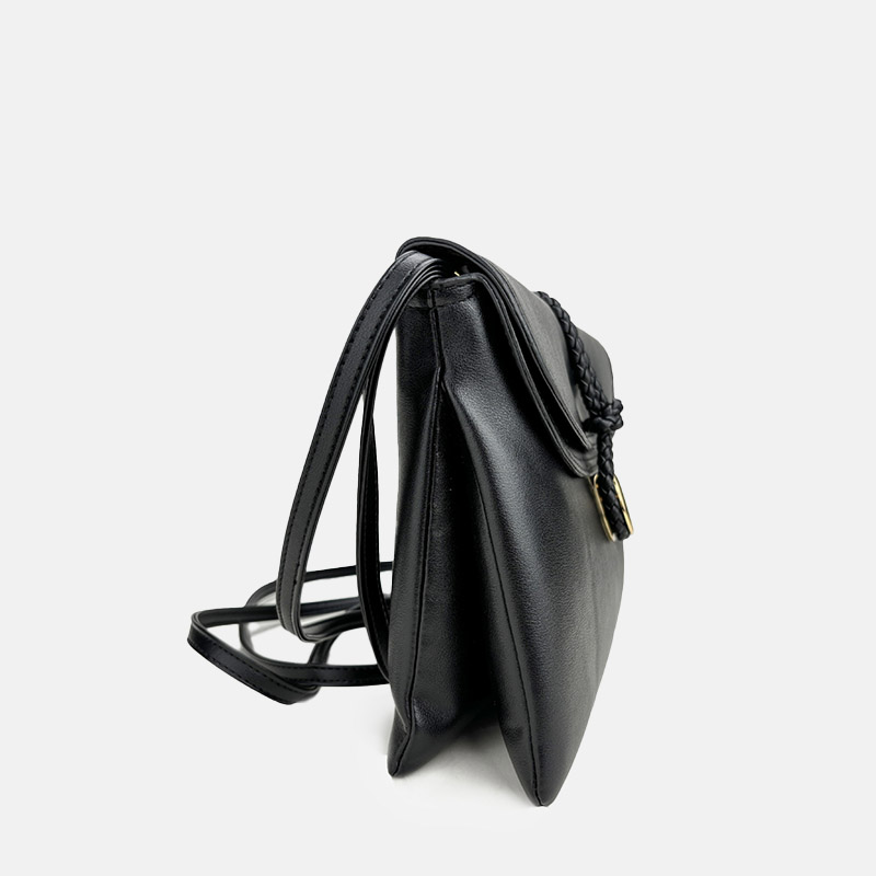 Sac messager en cuir véritable avec fente pour cartes et serrure pour le corps