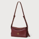 Damen Echtes Leder Kissenförmige Crossbody Umhängetasche
